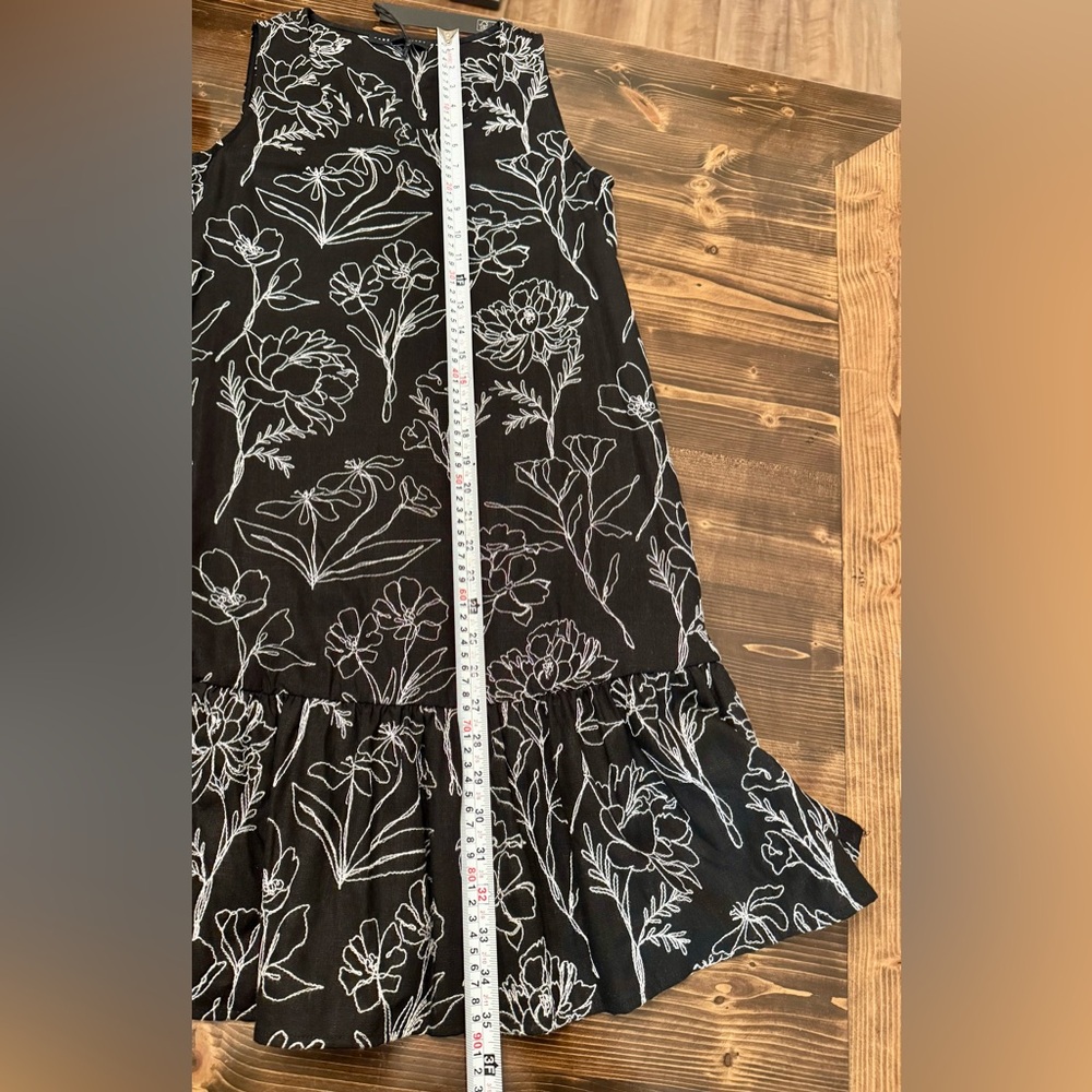 NEW Jane + Delancey Black and White Floral Embroidered Sleeveless Dress Size XS - Picture 7 of 7